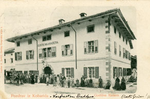 V stavbi Mašerove gostilne v Kobaridu se danes nahaja Kobariški muzej. (Arhiv Tolminskega muzeja)