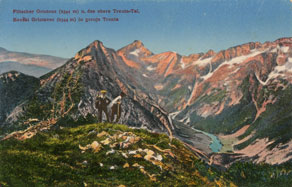 Prvi turisti so prihajali v Zgornje Posočje predvsem zaradi ugodne klime in obiskovanja gora. (Arhiv Tolminskega muzeja)