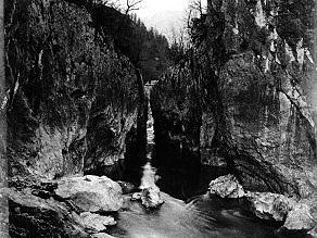 The narrow bed of the Soca River at Podselo. The narrow bed of the Soca River at Podselo.