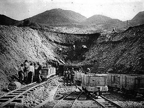 Start of construction at the northern site of the Bohinj Tunnel. Start of construction at the northern site of the Bohinj Tunnel.