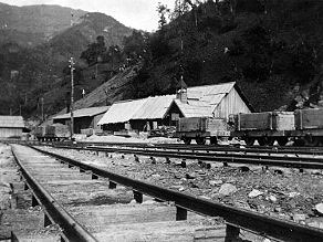 Together with the tunnel, a magnificent embankment grew in Podbrdo. Together with the tunnel, a magnificent embankment grew in Podbrdo.
