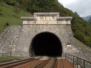 Today's southern entrance of the Bohinj Tunnel is slightly changed. Today's southern entrance of the Bohinj Tunnel is slightly changed.
