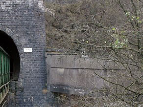 A concrete duct on the tunnel’s entrance was once used to supply fresh air. A concrete duct on the tunnel’s entrance was once used to supply fresh air.