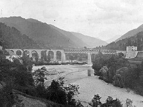 The Idrijca Viaduct was protected on both sides by two fortresses. The Idrijca Viaduct was protected on both sides by two fortresses.