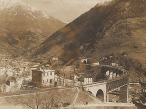 The Idrijca Viaduct from the left bank of the Idrijca River. The Idrijca Viaduct from the left bank of the Idrijca River.
