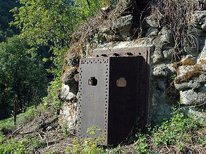 The hill next to the Idrijca Viaduct is crisscrossed by Italian military tunnels. The hill next to the Idrijca Viaduct is crisscrossed by Italian military tunnels.