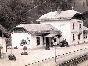 The completed main building. The completed main building.