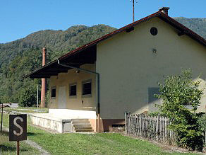 The warehouse at the end of the Podmelec railway station. The warehouse at the end of the Podmelec railway station.