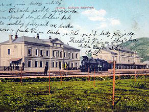 A postcard of Gorizia railway station, 1911. A postcard of Gorizia railway station, 1911.