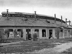 The train turning area at the Gorizia railway station, damaged in the First World War. The train turning area at the Gorizia railway station, damaged in the First World War.