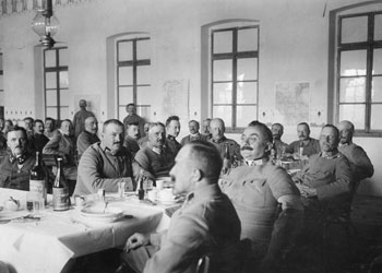 Despite the soldiers’ endurance for strict discipline and hierarchy, they would often complain and object to the lifestyle of the privileged officers. Often, officers would be greatly resented by the troops due to their pompous and arrogant behaviour, meaningless orders or unreasonable punishment. (Tolminski muzej) Despite the soldiers’ endurance for strict discipline and hierarchy, they would often complain and object to the lifestyle of the privileged officers. Often, officers would be greatly resented by the troops due to their pompous and arrogant behaviour, meaningless orders or unreasonable punishment. (Tolminski muzej)