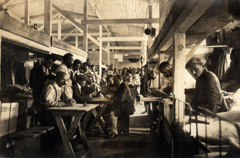 Most of the population of Bovec spent the time of the Great War in various refugee camps. One of the camps inhabited primarily by Slovenes, especially the majority of Littoral Region natives, was Bruck an der Leitha. (Tolminski muzej) Most of the population of Bovec spent the time of the Great War in various refugee camps. One of the camps inhabited primarily by Slovenes, especially the majority of Littoral Region natives, was Bruck an der Leitha. (Tolminski muzej)