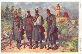 Durante la Grande Guerra, l'Austria-Ungheria avrebbe fornito ai veterani di guerra, orfani e altre vittime di guerra, gli aiuti finanziari, che purtroppo era spesso insufficienti anche per la sopravvivenza. Come risultato, molti soffrivano di povertà e di apatia e sarebbe ricorrere a mendicità , che si diffuse in tutto il paese dopo la guerra. (Tolminski muzej) Durante la Grande Guerra, l'Austria-Ungheria avrebbe fornito ai veterani di guerra, orfani e altre vittime di guerra, gli aiuti finanziari, che purtroppo era spesso insufficienti anche per la sopravvivenza. Come risultato, molti soffrivano di povertà e di apatia e sarebbe ricorrere a mendicità , che si diffuse in tutto il paese dopo la guerra. (Tolminski muzej)